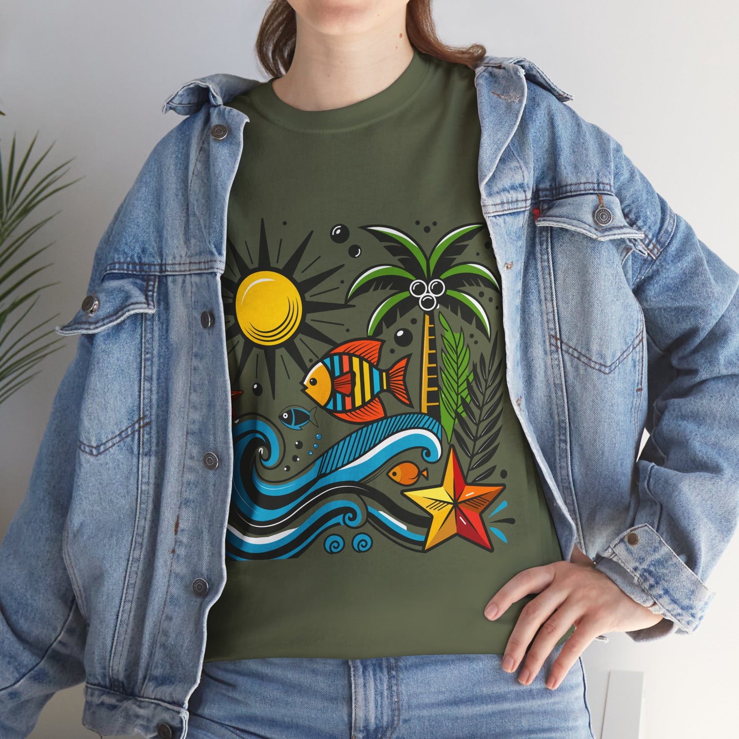 Paradise in Pattern High Contrast Tee