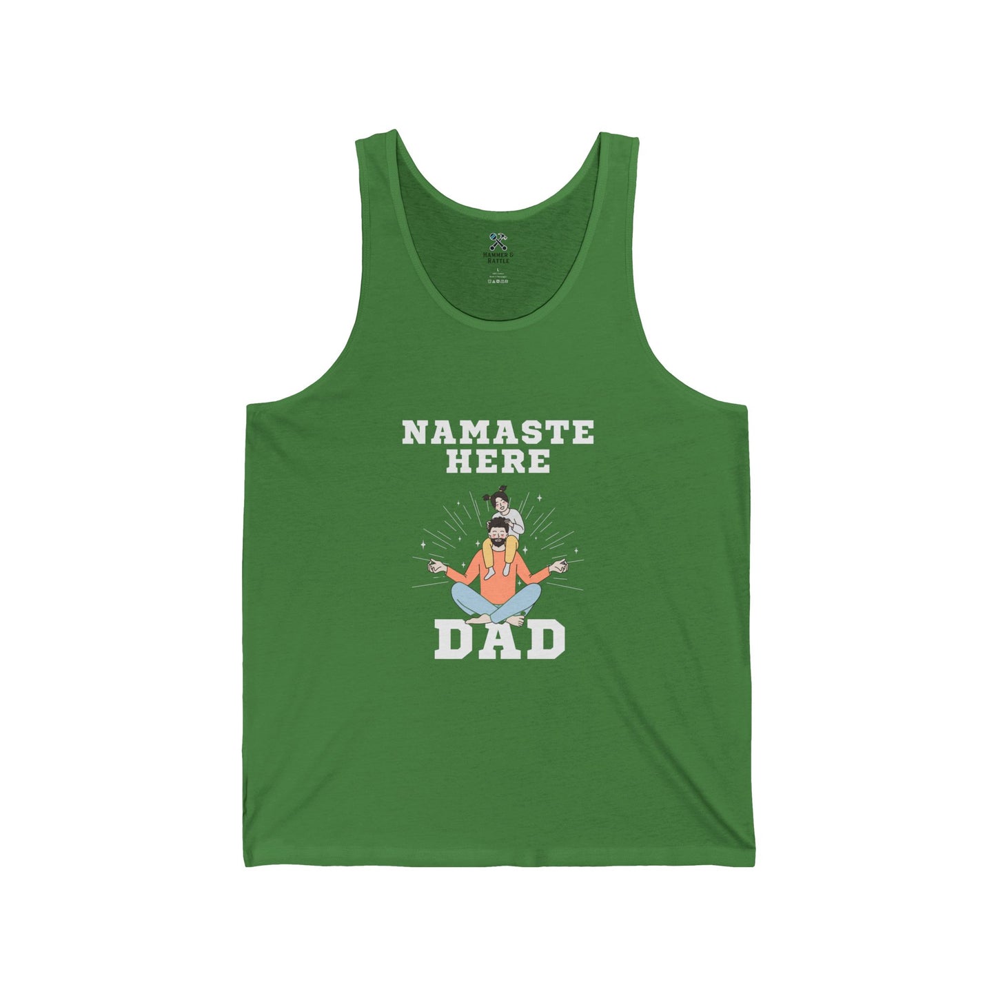 Namaste Here Dad Jersey Tank Leaf Tank Top