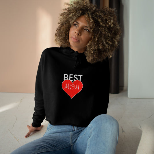 Best Mom Crop Hoodie