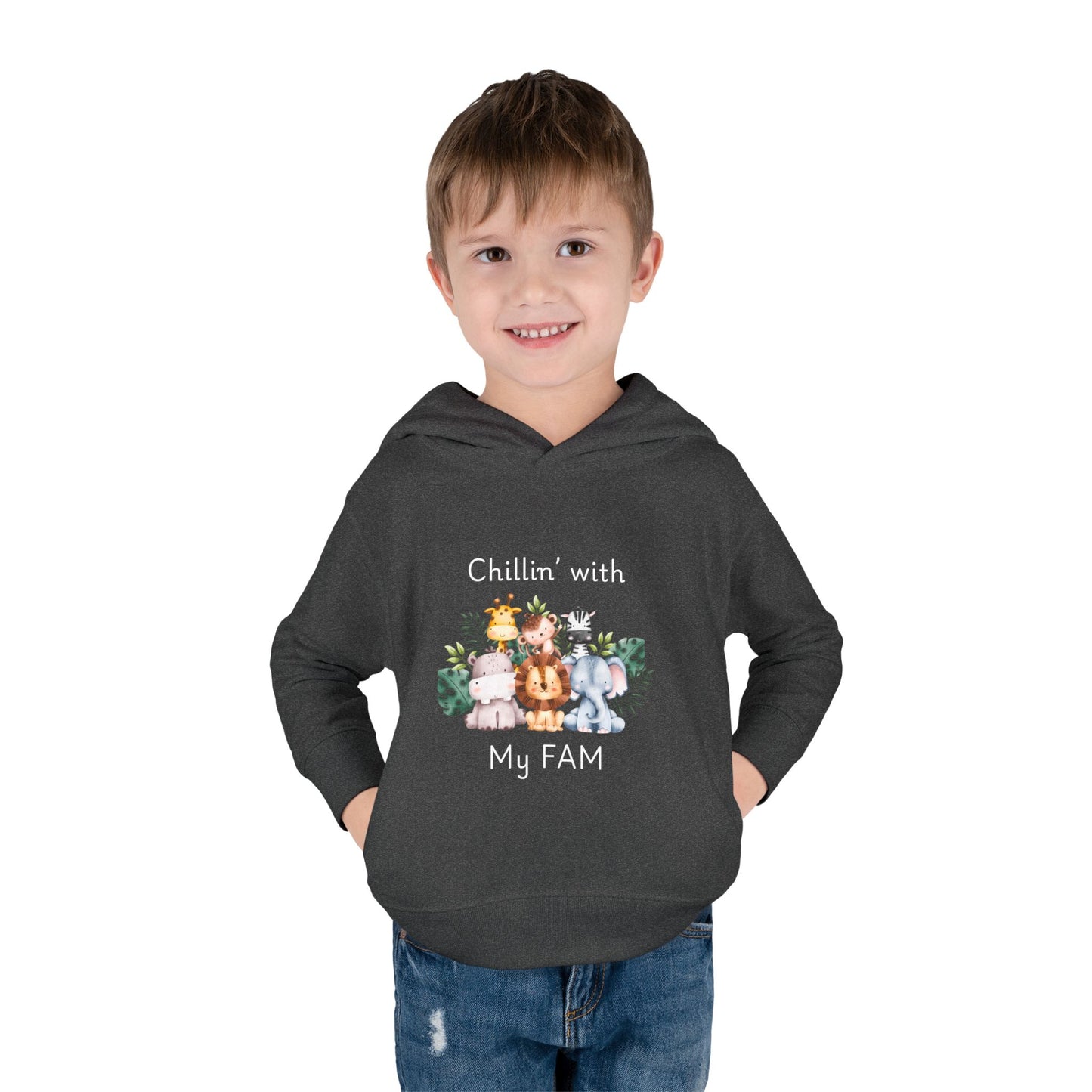 Chillin with My Fam Toddler Fleece Hoodie