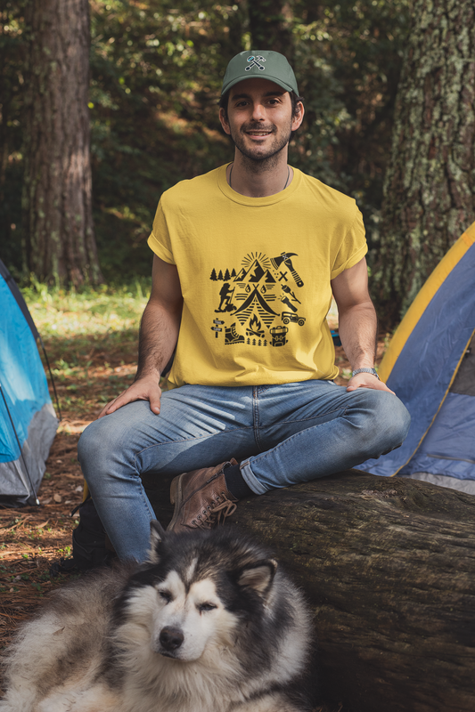 High Contrast Camping Scene Tee