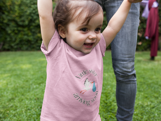 Little Sister Arriving Soon Infant & Toddler Tees