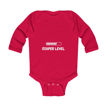Diaper Level Baby Long Sleeve One-piece
