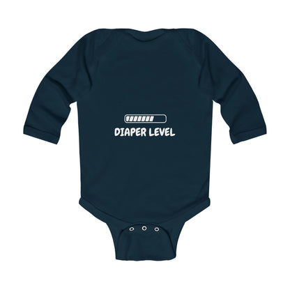 Diaper Level Baby Long Sleeve One-piece