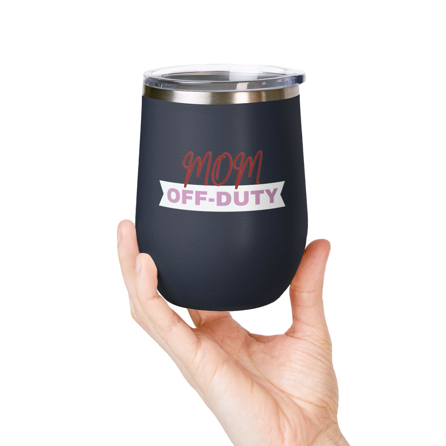 Mom Off Duty Wine Tumbler, 12oz