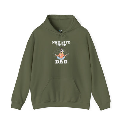 Namaste Here Dad Hoodie Military Green Hoodie