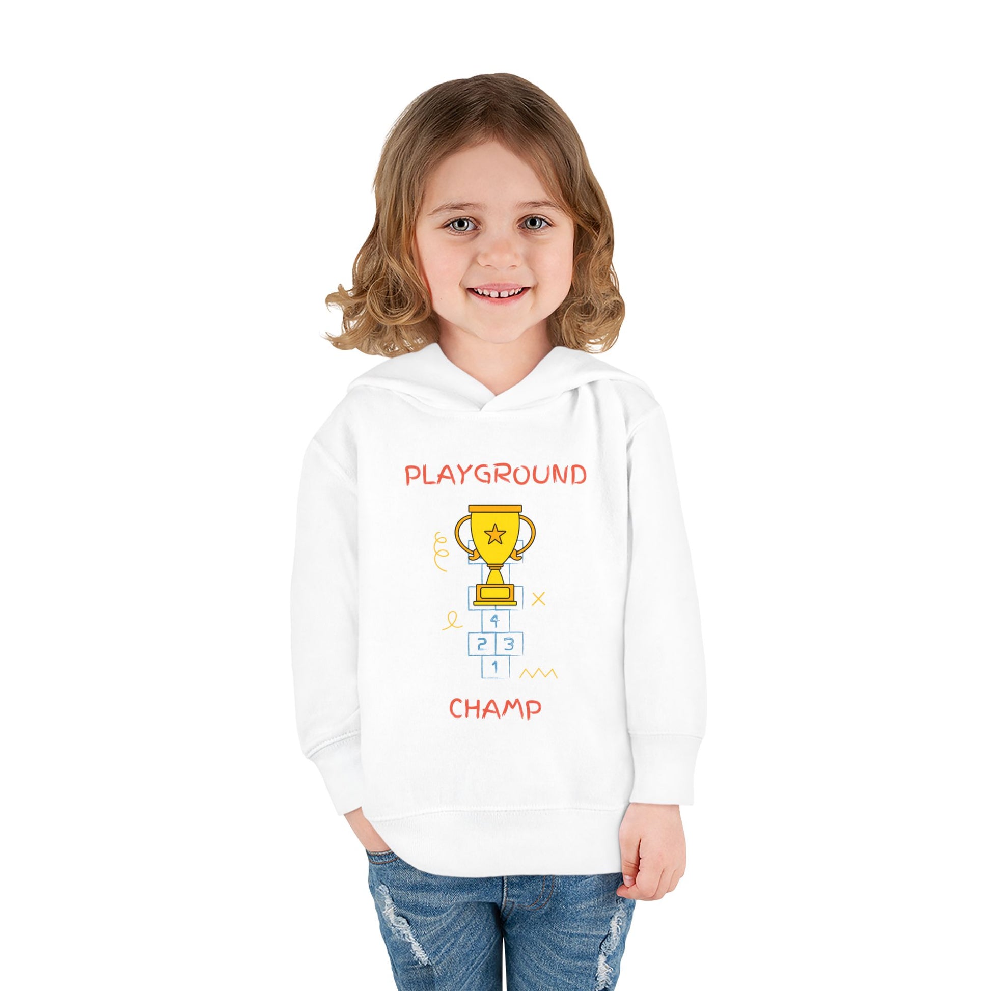 Playground Champ Toddler Fleece Hoodie White Kids clothes