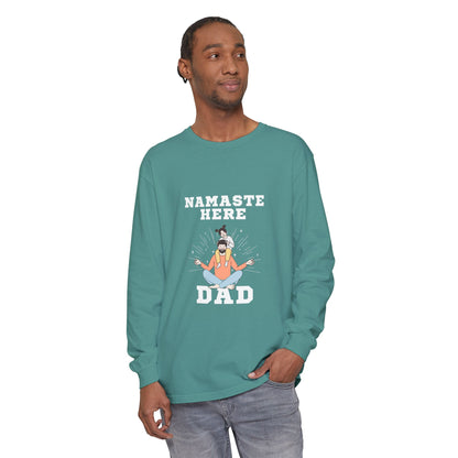Namaste Here Dad Long Sleeve Tee Berry Long-sleeve