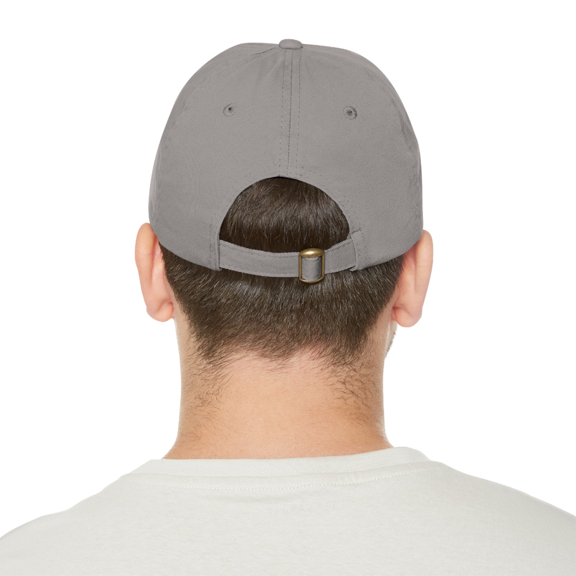 The Dada Leather Patch Dad Hat Black Light Brown Hats