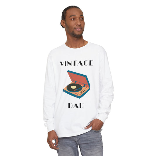 Vintage Dad Long Sleeve Tee White Long-sleeve
