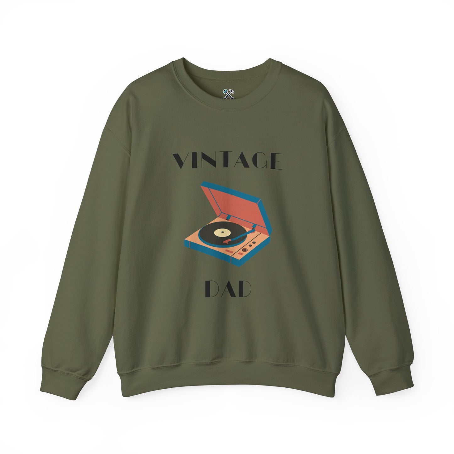 Vintage Dad Heavy Blend™ Crewneck Sweatshirt Military Green Sweatshirt