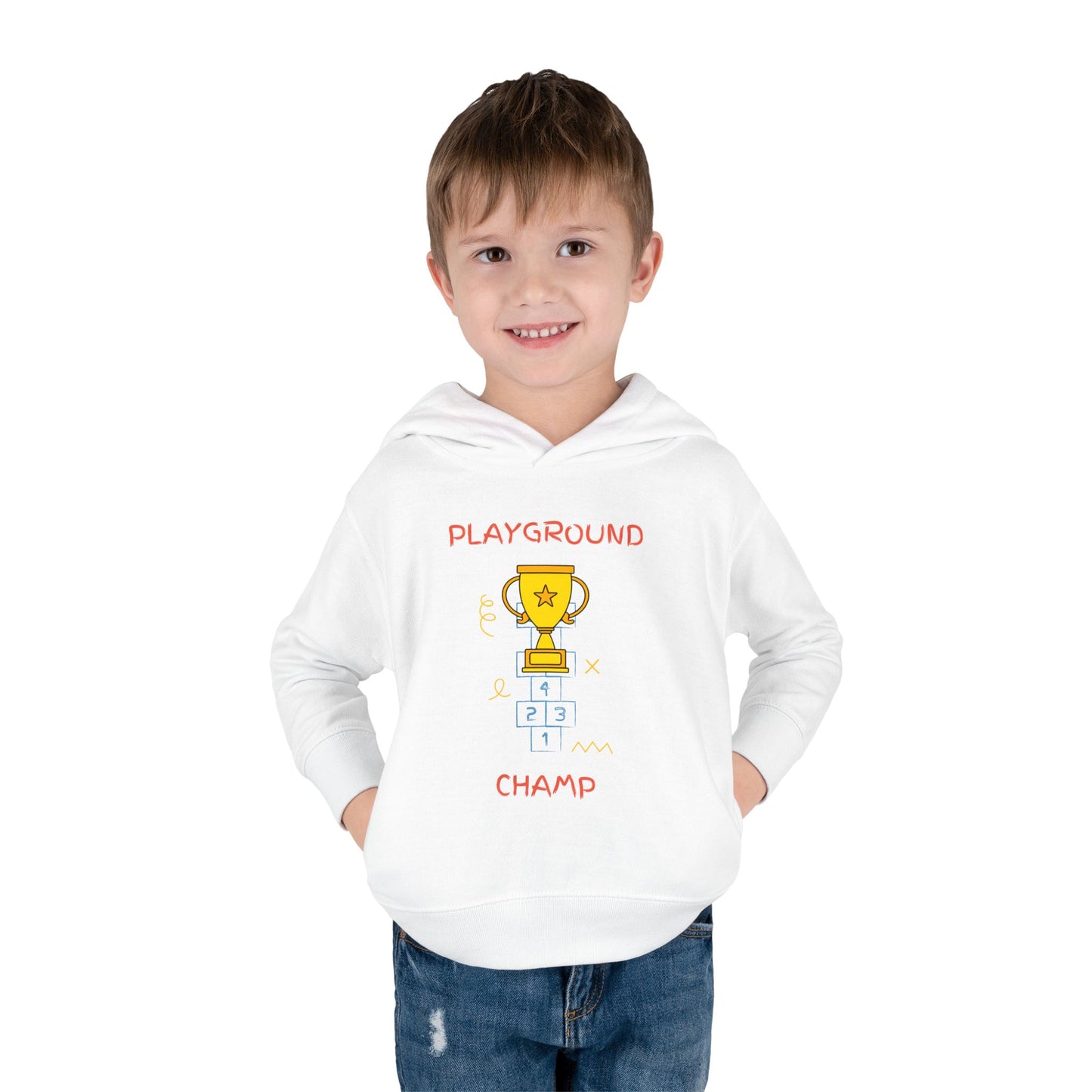 Playground Champ Toddler Fleece Hoodie White Kids clothes