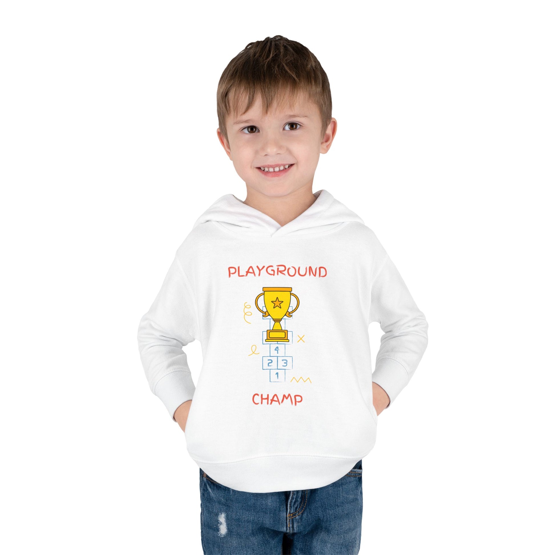 Playground Champ Toddler Fleece Hoodie White Kids clothes