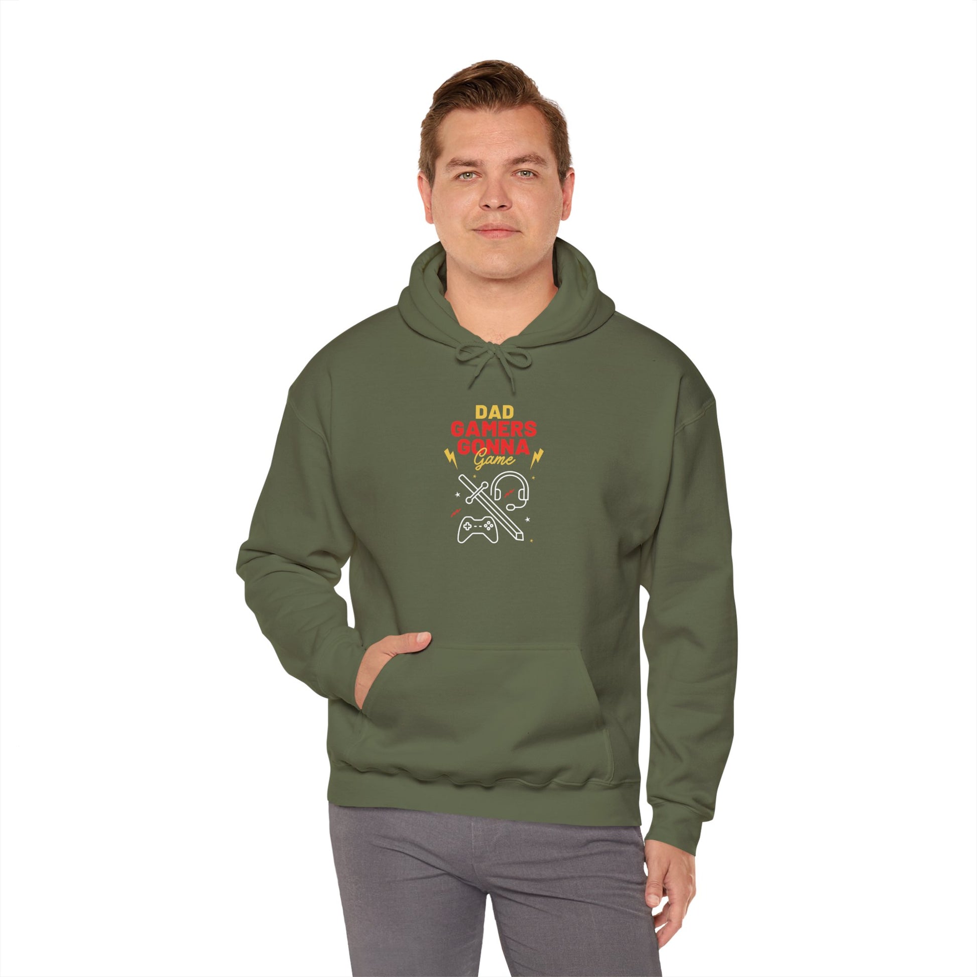 Gamer Dad's Hoodie Military Green Hoodie