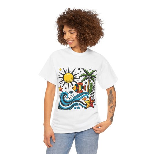 Paradise in Pattern High Contrast Tee
