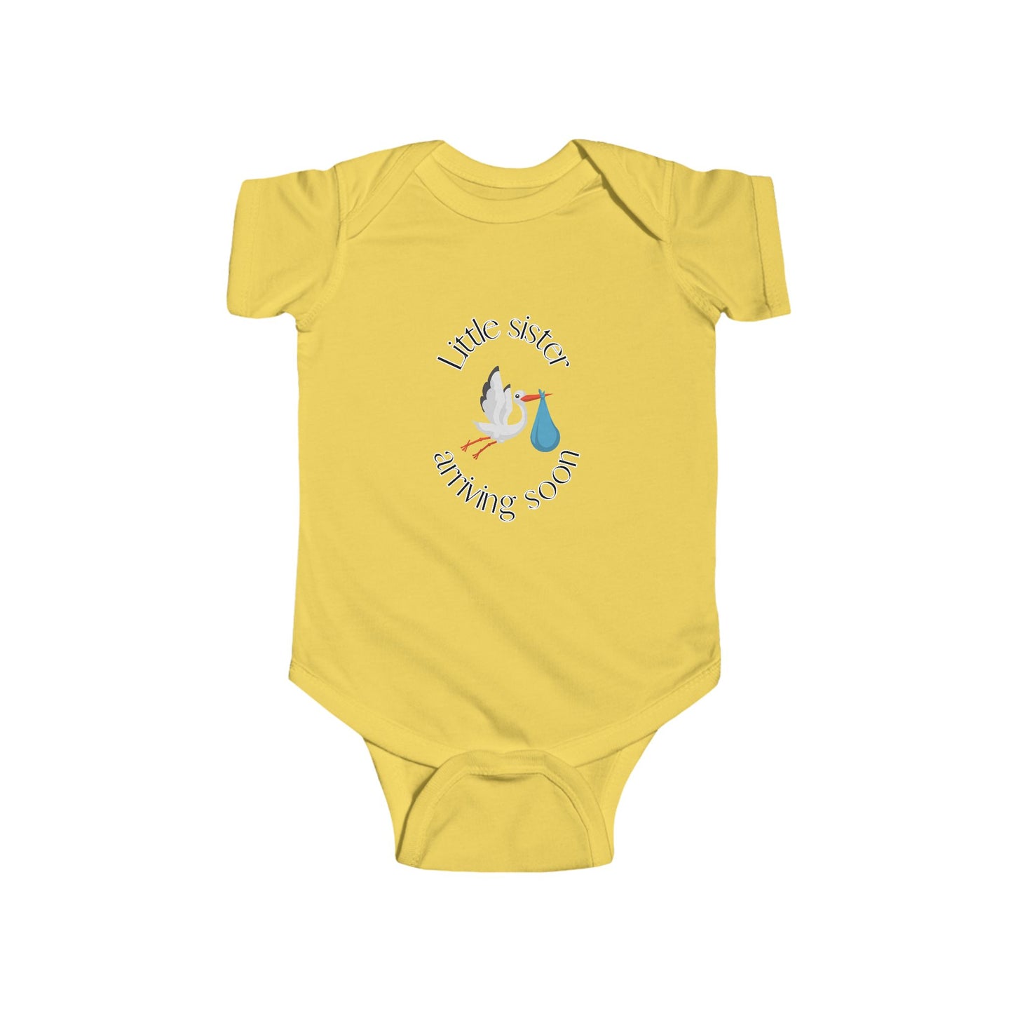 Little Sister Arriving Soon Baby One-piece