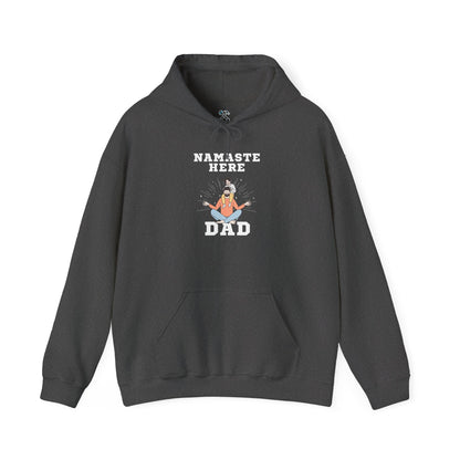 Namaste Here Dad Hoodie Dark Heather Hoodie