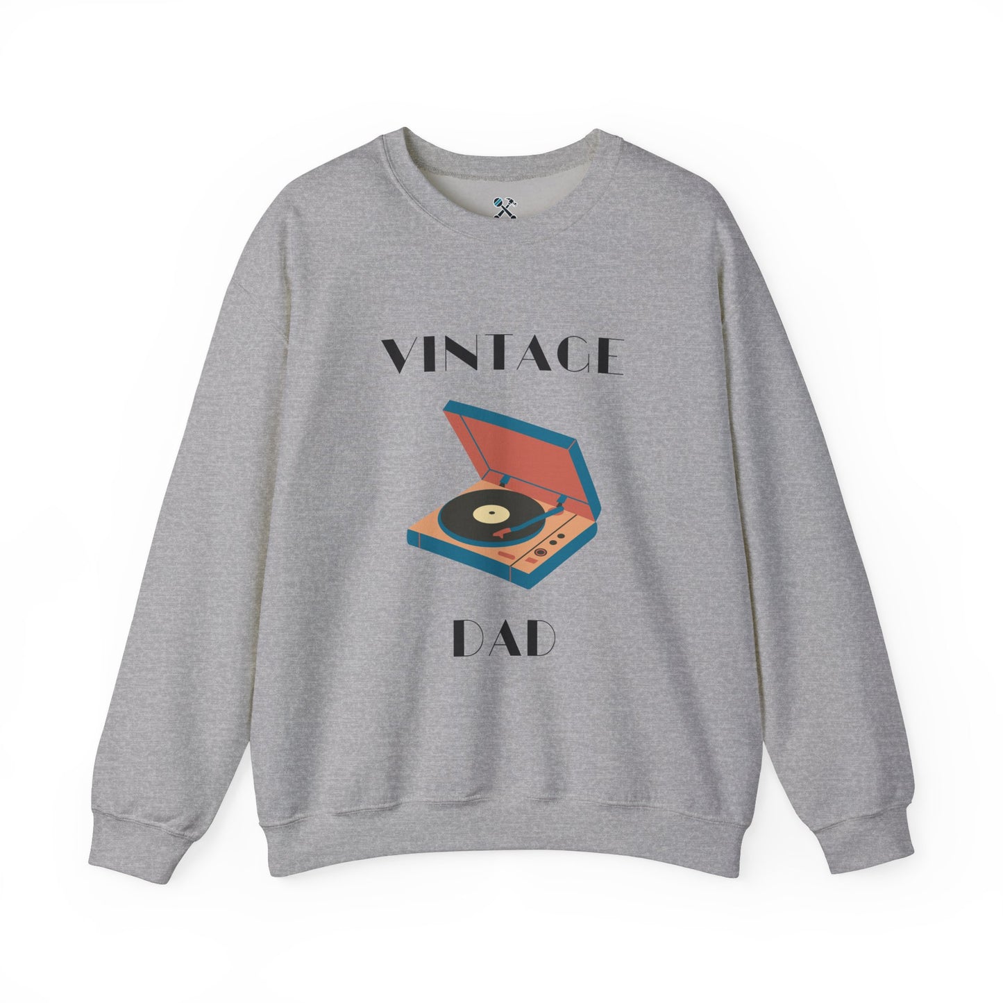 Vintage Dad Heavy Blend™ Crewneck Sweatshirt Sport Grey Sweatshirt