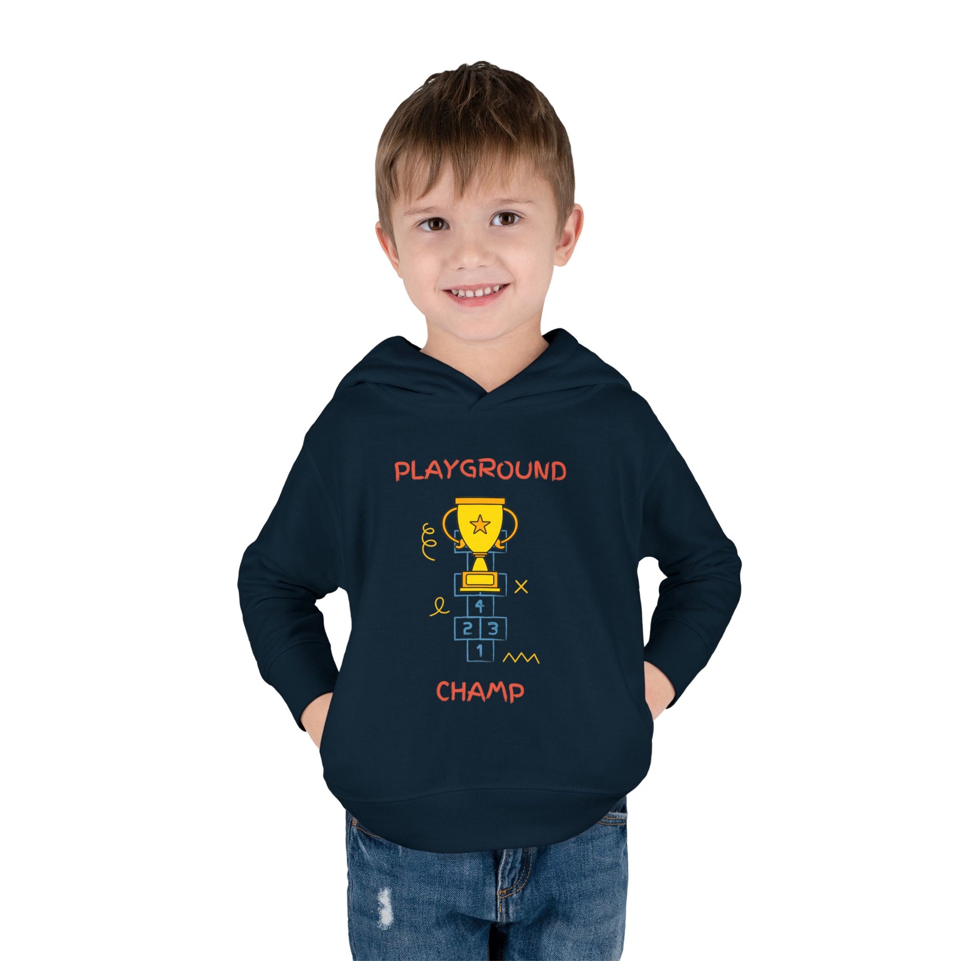 Playground Champ Toddler Fleece Hoodie Navy Kids clothes
