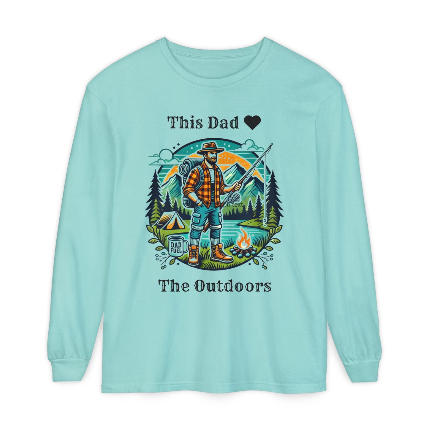 Outdoors Dad Long Sleeve Tee Chalky Mint Long-sleeve