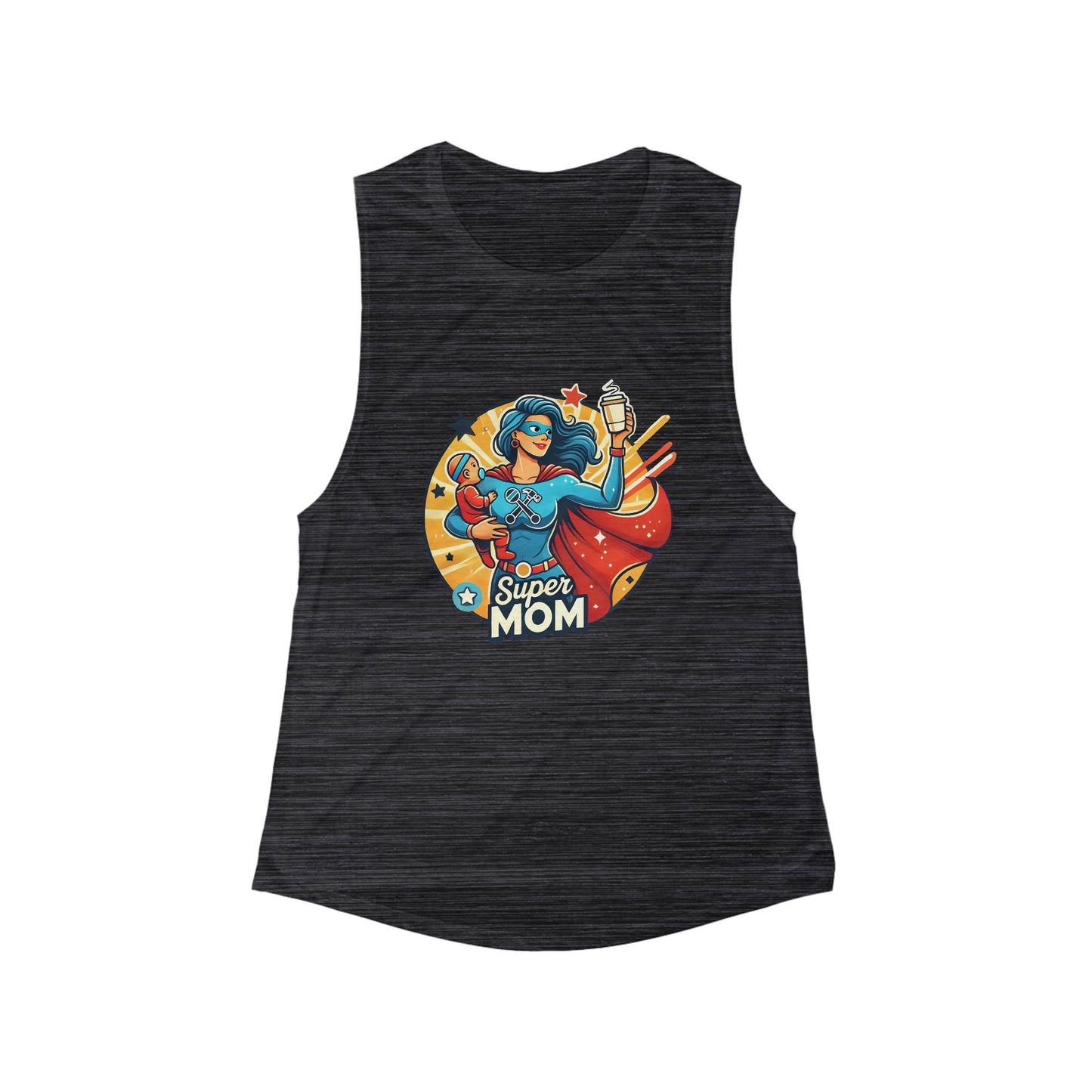 Mom of Steel Women's Flowy Scoop Muscle Tank