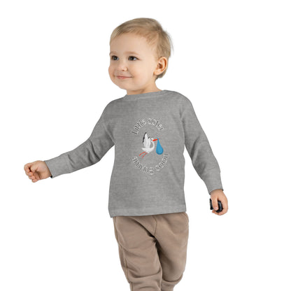 Little Sister Arriving Soon Toddler Long Sleeve Tee