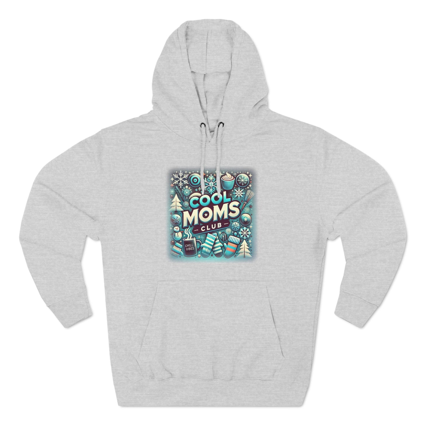 Cool Mom's Club Fleece Hoodie Heather Gray Hoodie