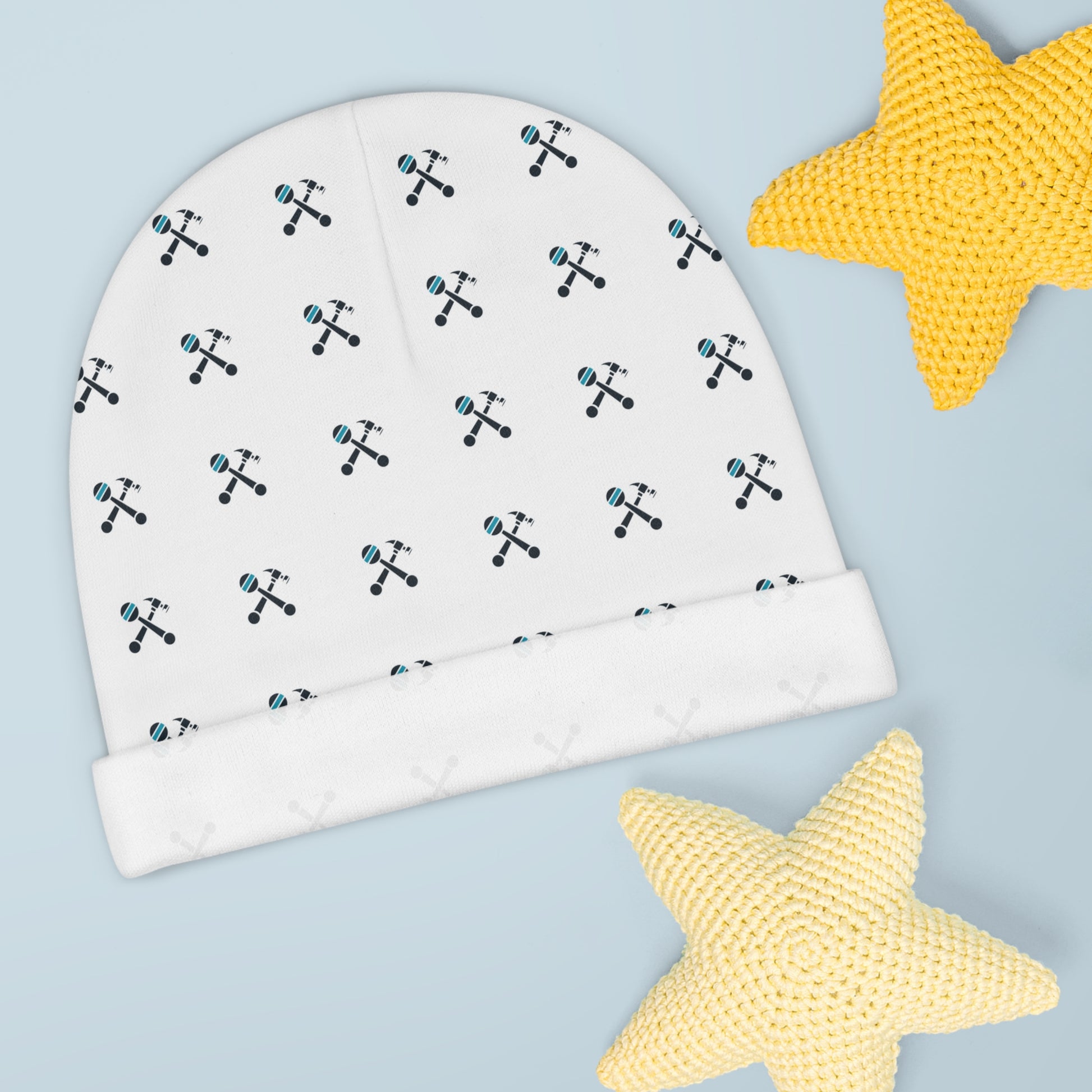 Hammer & Rattle Baby Beanie All Over Prints