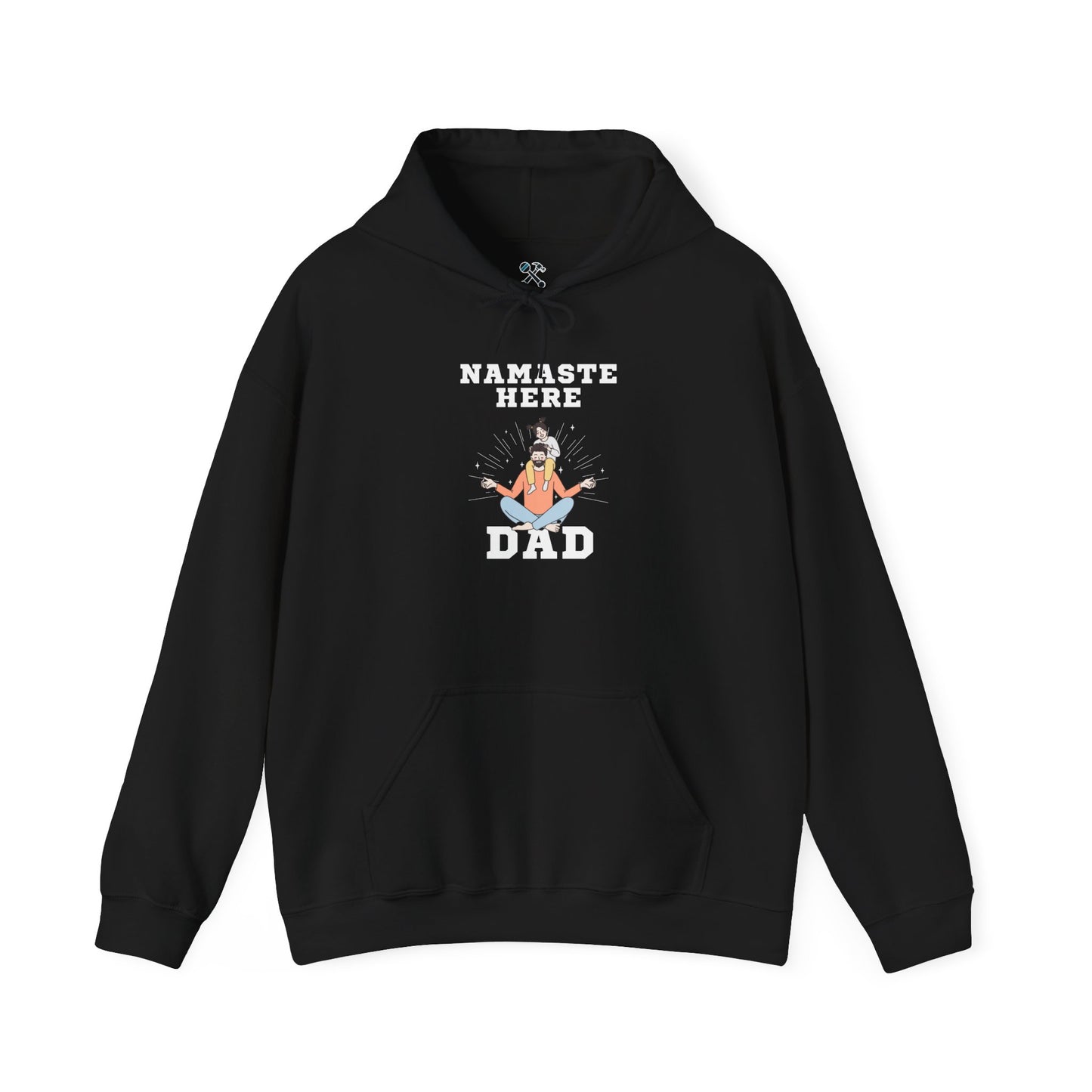 Namaste Here Dad Hoodie Black Hoodie