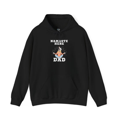 Namaste Here Dad Hoodie Black Hoodie