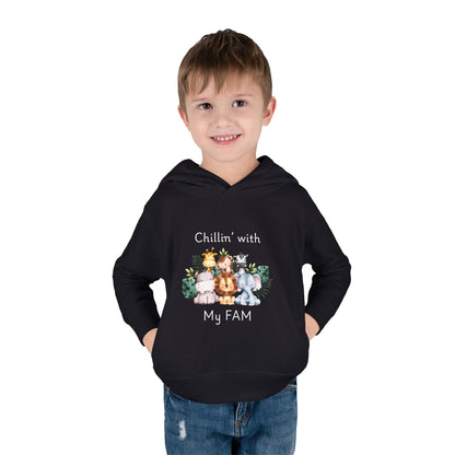 Chillin with My Fam Toddler Fleece Hoodie