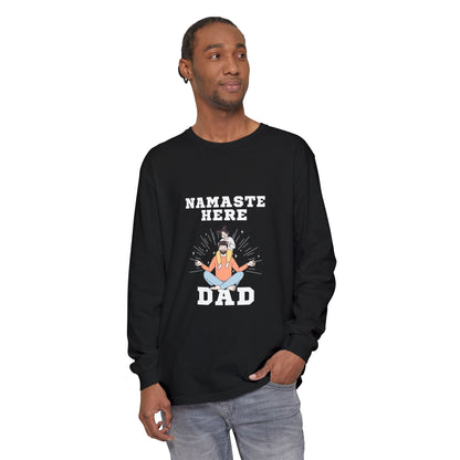 Namaste Here Dad Long Sleeve Tee Berry Long-sleeve