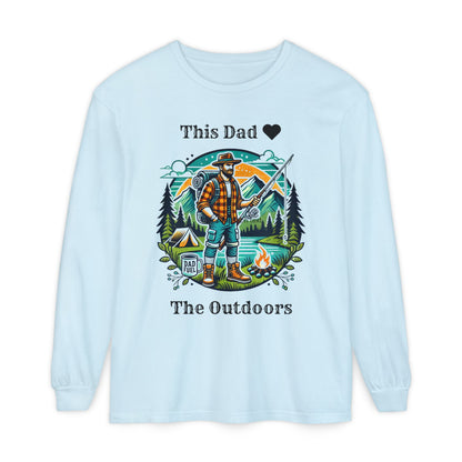 Outdoors Dad Long Sleeve Tee Chambray Long-sleeve