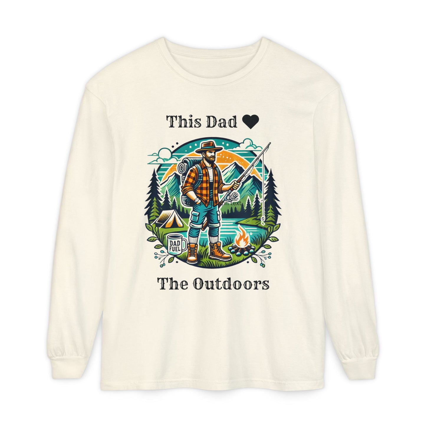Outdoors Dad Long Sleeve Tee Ivory Long-sleeve