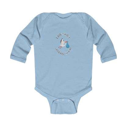 Baby Sister Arriving Soon Long Sleeve One-piece