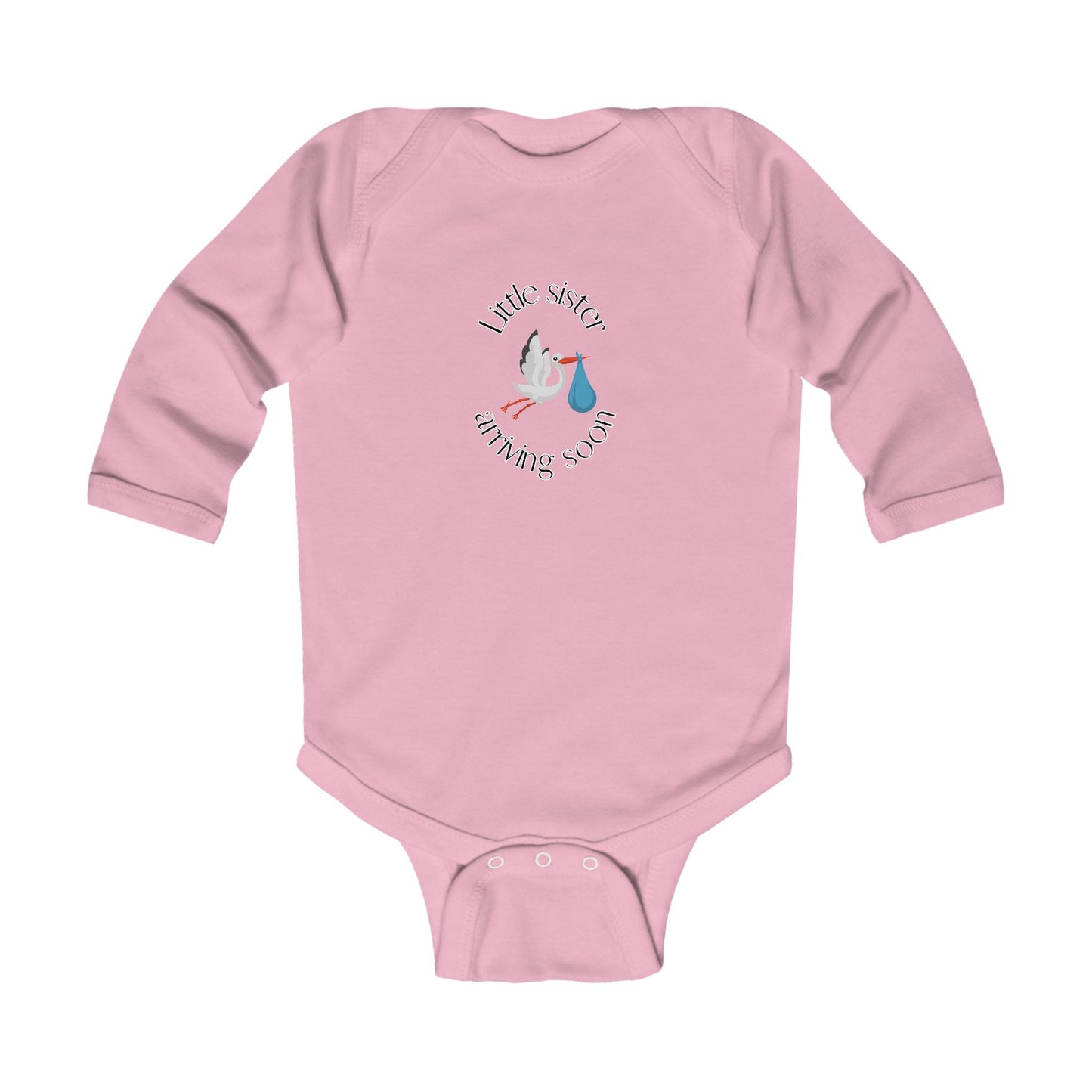 Baby Sister Arriving Soon Long Sleeve One-piece