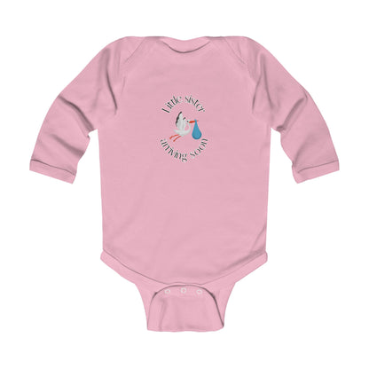 Baby Sister Arriving Soon Long Sleeve One-piece