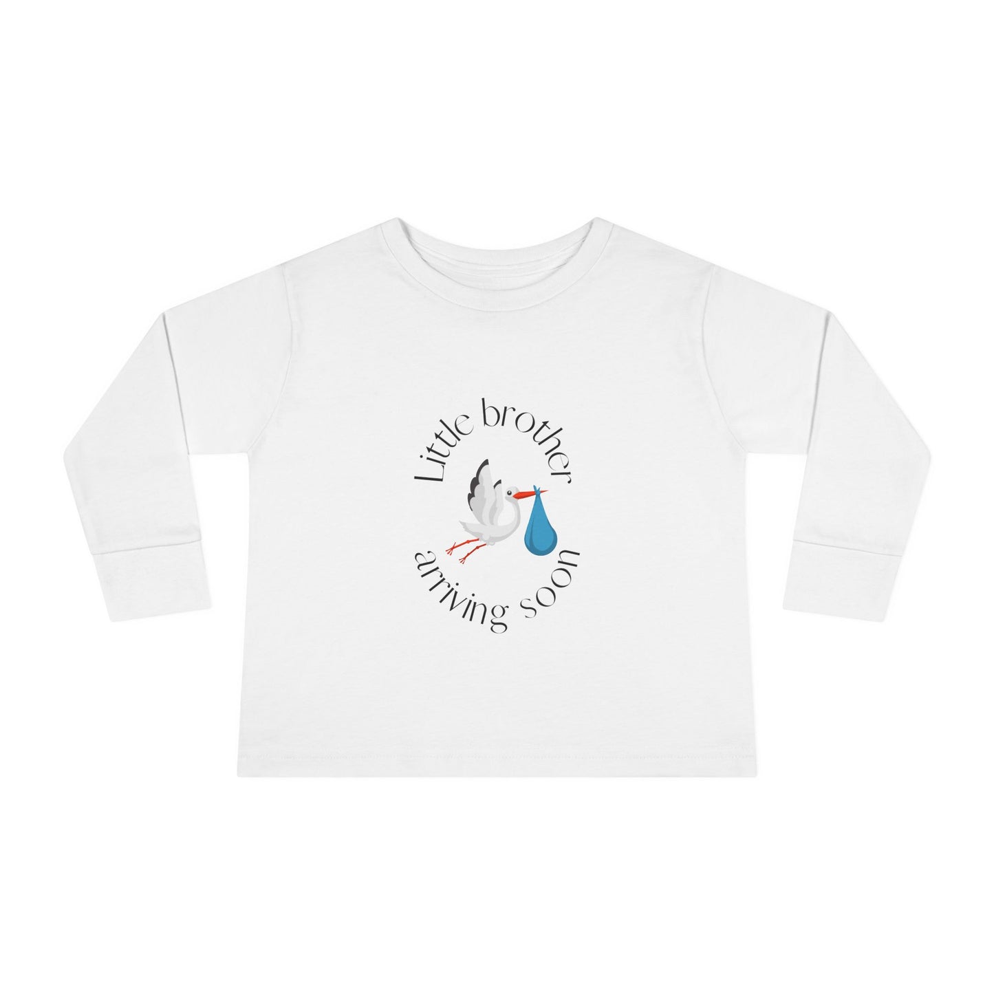 Little Brother Arriving Soon Toddler Long Sleeve Tee