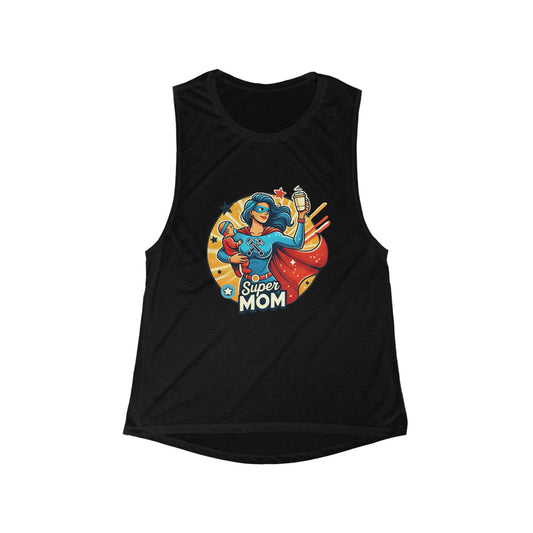 Mom of Steel Women's Flowy Scoop Muscle Tank