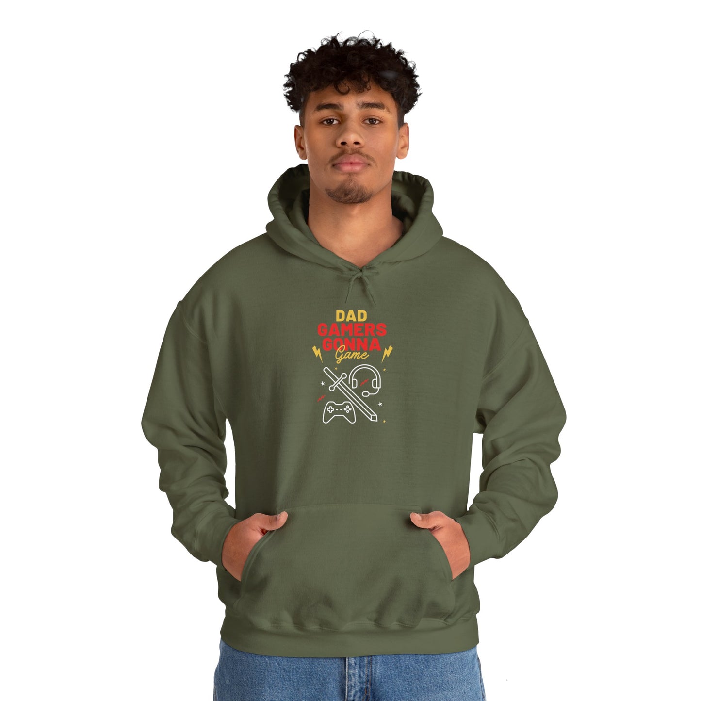 Gamer Dad's Hoodie Military Green Hoodie
