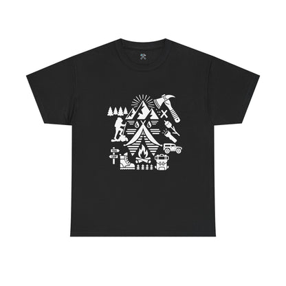 High Contrast Camping Scene Tee
