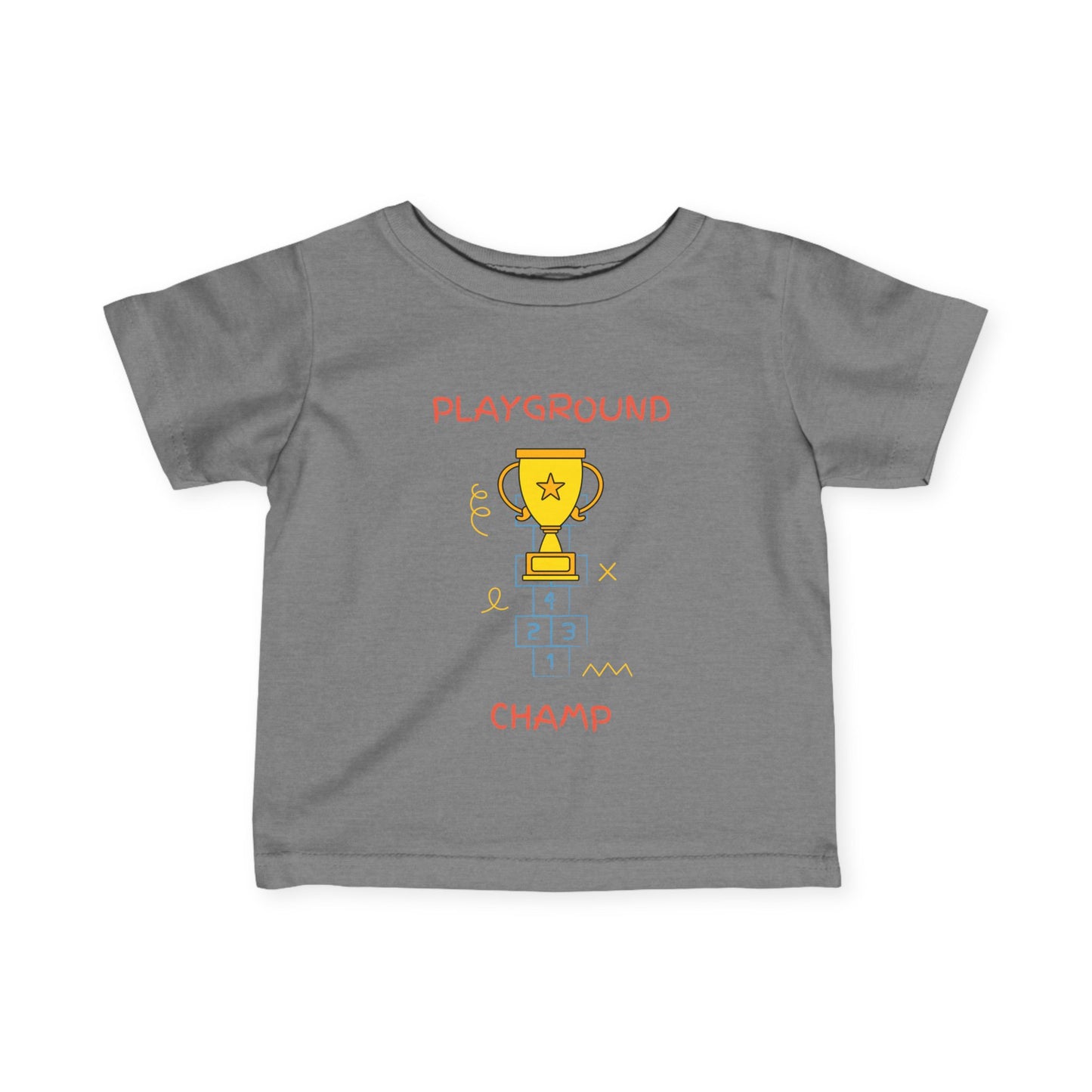 Playground Champ Infant Tee Granite Heather Kids clothes