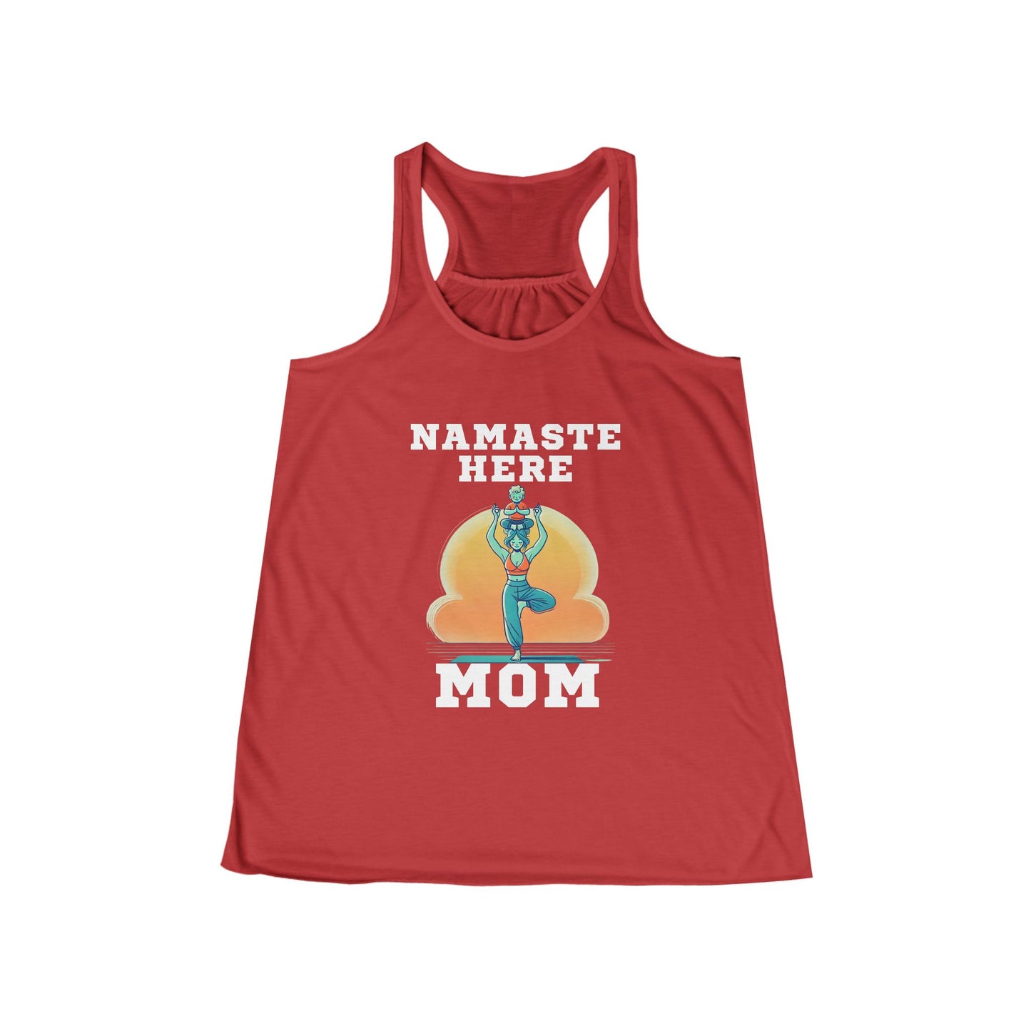 Namaste Here Mom Racerback Tank