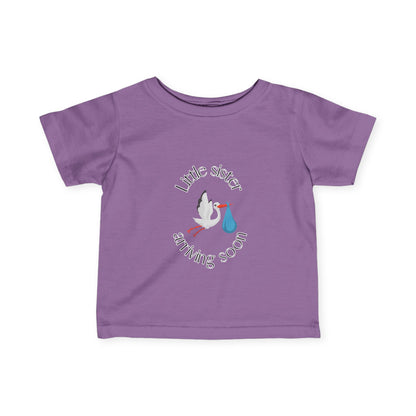 Little Sister Arriving Soon Infant Tee