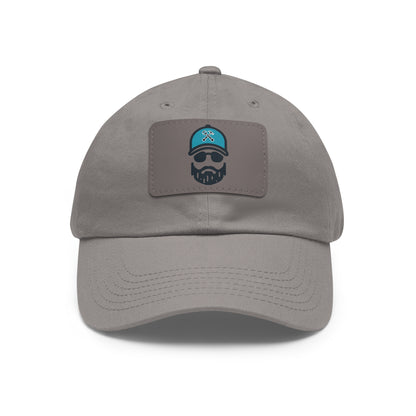 The Dada Leather Patch Dad Hat Grey Grey patch Hats