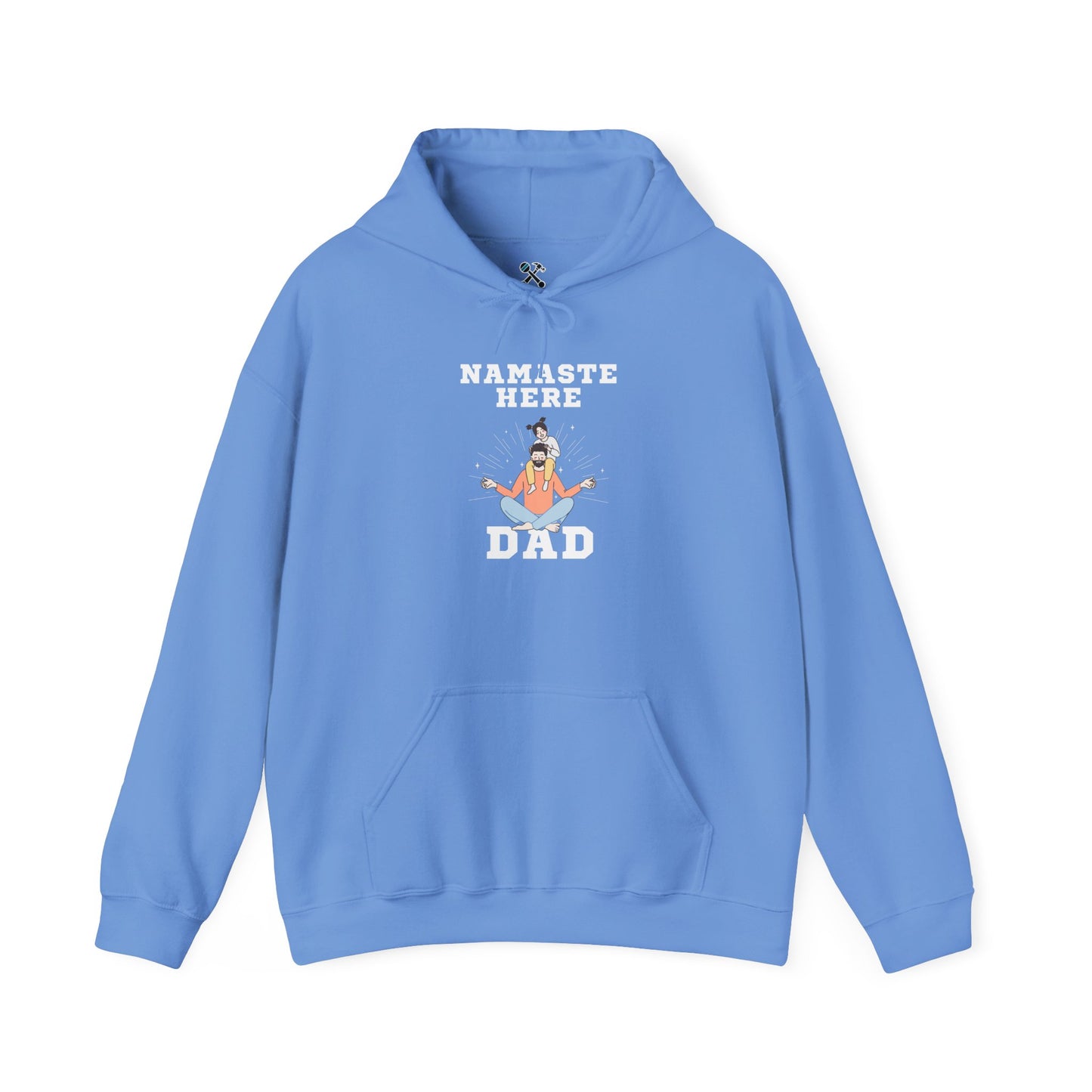 Namaste Here Dad Hoodie Carolina Blue Hoodie