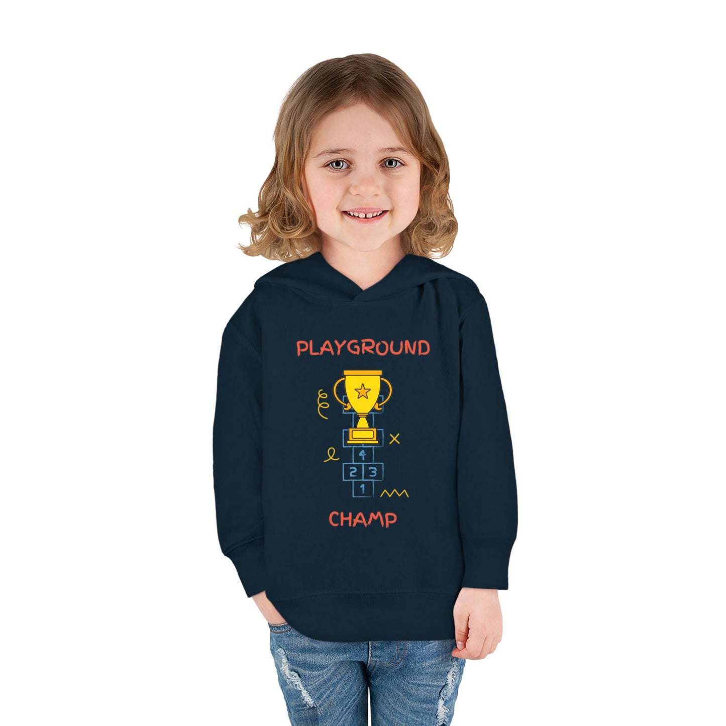 Playground Champ Toddler Fleece Hoodie Navy Kids clothes