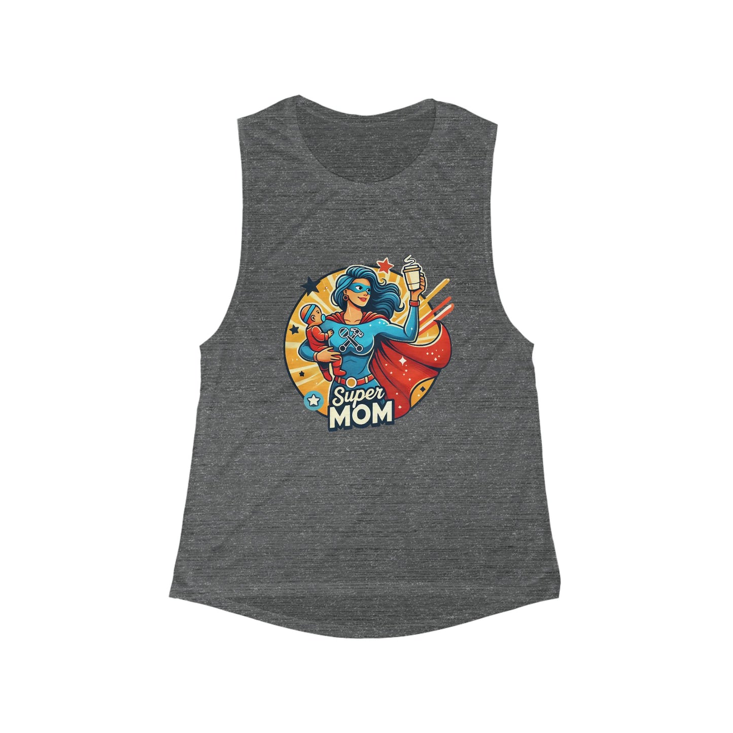 Mom of Steel Women's Flowy Scoop Muscle Tank