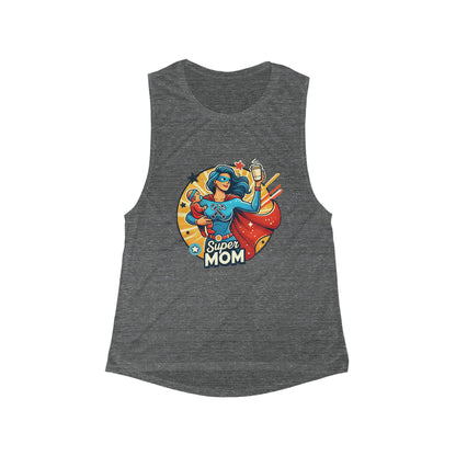 Mom of Steel Women's Flowy Scoop Muscle Tank
