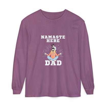 Namaste Here Dad Long Sleeve Tee Berry Long-sleeve